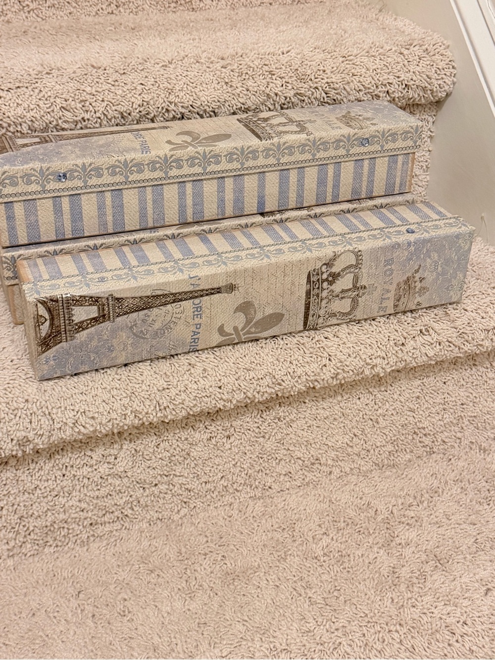 Set of 3 Eiffel Tower Decorative storage boxes